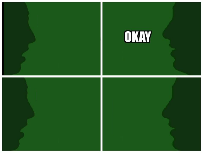 High Quality Green Faces Blank Meme Template