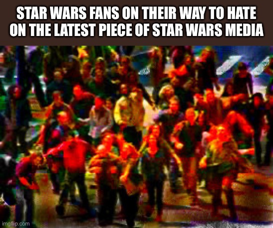 People are hyped about the first 3 Kenobi episodes. One average Kenobi Episode later everyone complains | STAR WARS FANS ON THEIR WAY TO HATE ON THE LATEST PIECE OF STAR WARS MEDIA | image tagged in the boys on their way | made w/ Imgflip meme maker