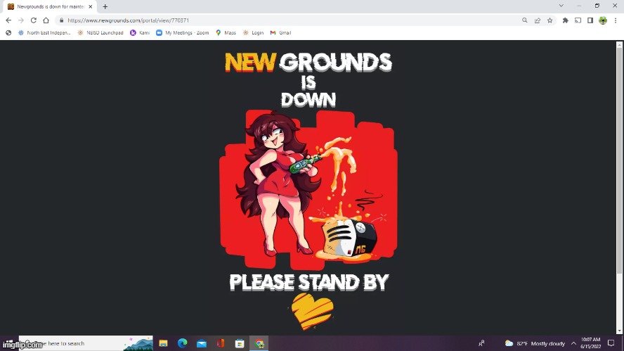 Newgrounds is Down | image tagged in newgrounds is down | made w/ Imgflip meme maker