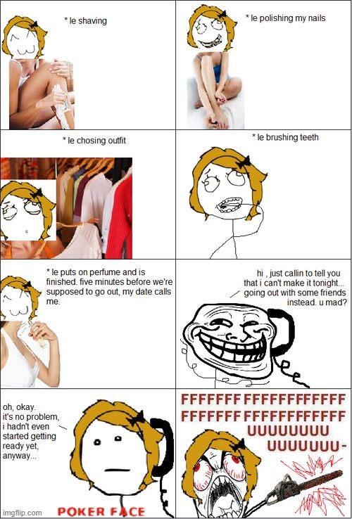 image tagged in comics,troll face,poker face | made w/ Imgflip meme maker