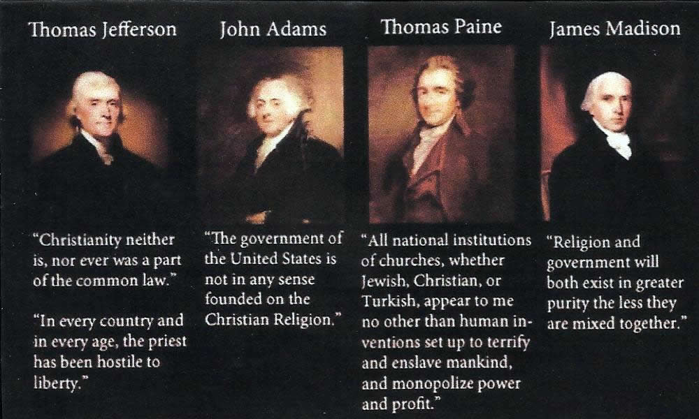 Founding Fathers for the separation of church and state Blank Meme Template