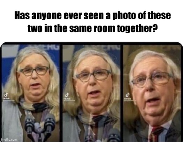 Mitch and the Glitch | image tagged in mitch mcconnell,transgender | made w/ Imgflip meme maker
