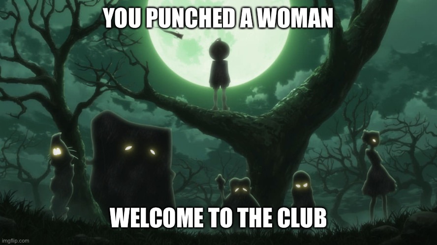 Welcome to the club | YOU PUNCHED A WOMAN; WELCOME TO THE CLUB | image tagged in welcome to the club | made w/ Imgflip meme maker