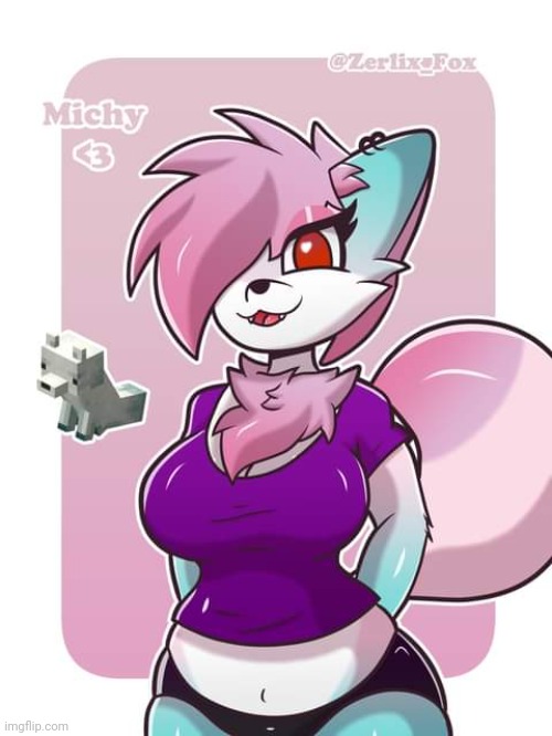 Art by ZerlixFox | image tagged in furry,minecraft | made w/ Imgflip meme maker