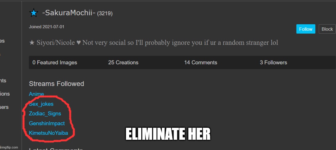 ELIMINATE HER | made w/ Imgflip meme maker