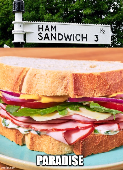 Wow | PARADISE | image tagged in big ham sandwich,nailed it,coincidence i think not,memes,meme,ham sandwich | made w/ Imgflip meme maker