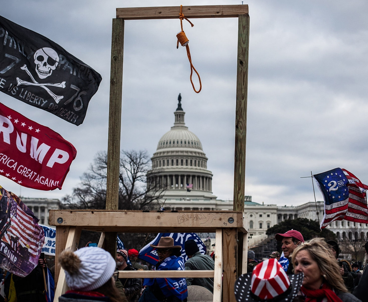 Gallows Capitol Insurrection Treason Hang Pence Militia Blank Meme Template