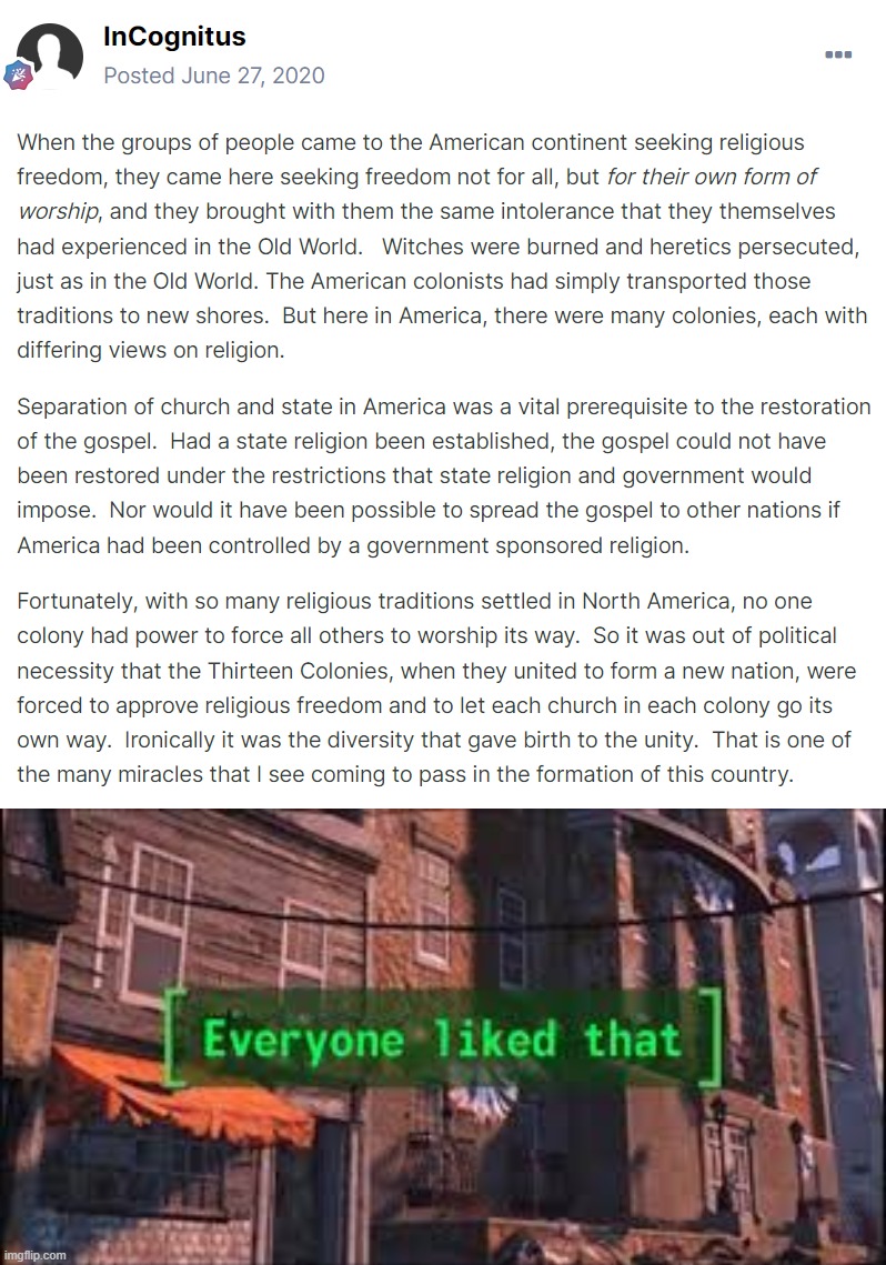 image tagged in incognitus on separation of church and state,everyone liked that | made w/ Imgflip meme maker