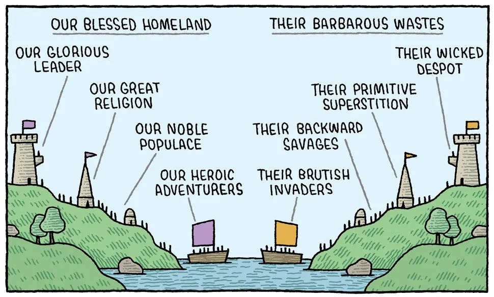 High Quality Our blessed homeland vs. their barbarous wastes Blank Meme Template