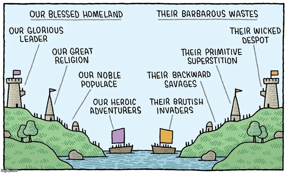 Our blessed homeland vs. their barbarous wastes | image tagged in our blessed homeland vs their barbarous wastes | made w/ Imgflip meme maker