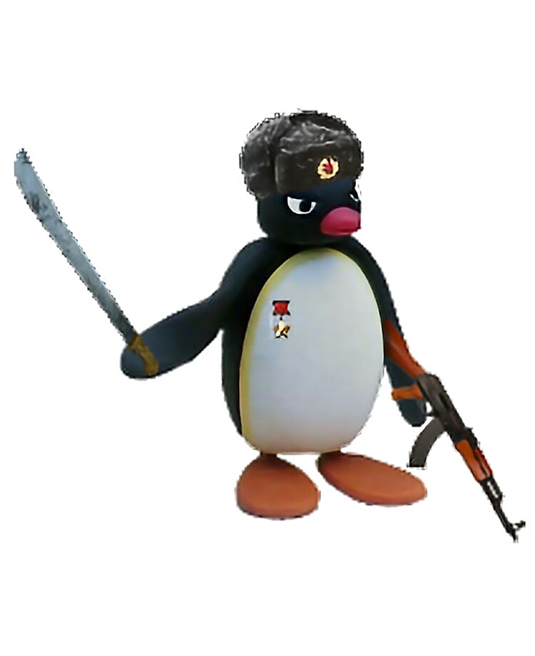 High Quality Communist Pingu Blank Meme Template