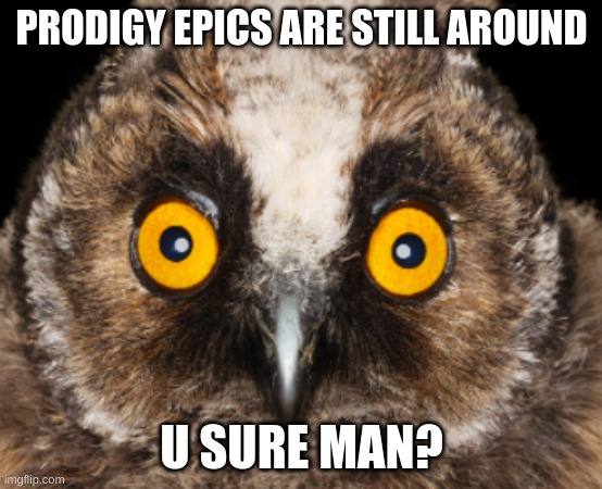 u sure man? | PRODIGY EPICS ARE STILL AROUND; U SURE MAN? | image tagged in u sure man | made w/ Imgflip meme maker