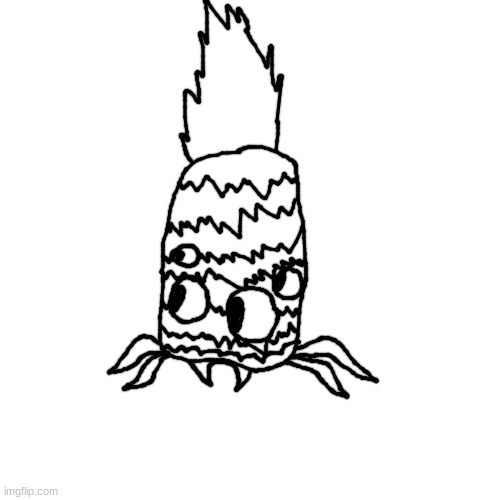 got bored and drew a pineantula | made w/ Imgflip meme maker