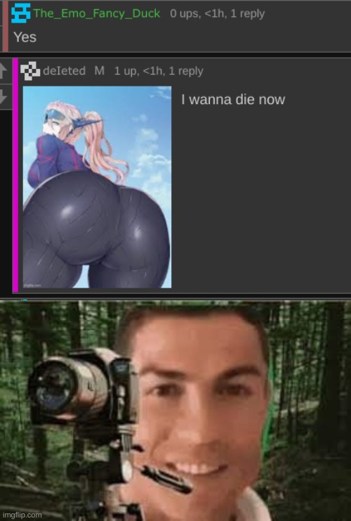 it was on a make me simp post-- | image tagged in caught in 4k camera guy | made w/ Imgflip meme maker