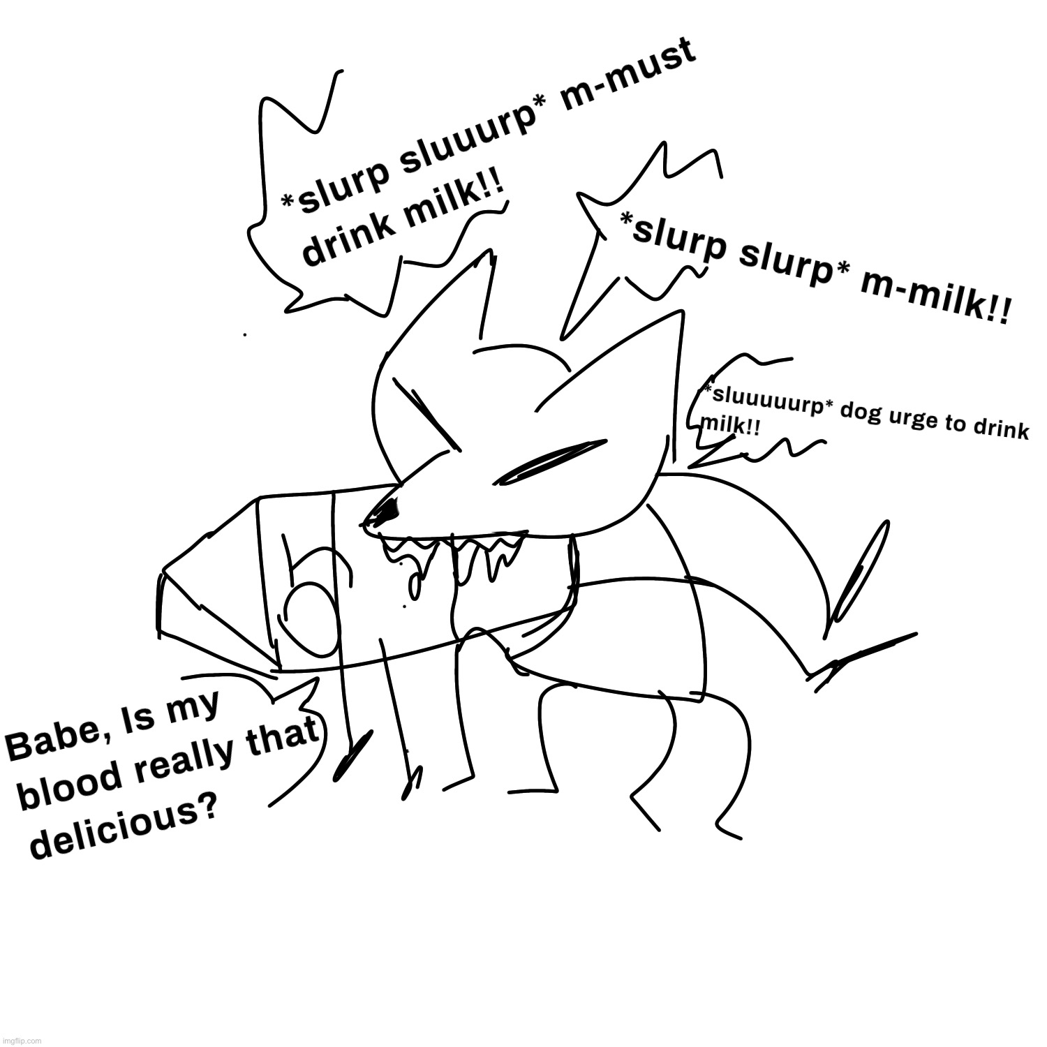Dog x Literal Orange juice box idk but awesome | made w/ Imgflip meme maker