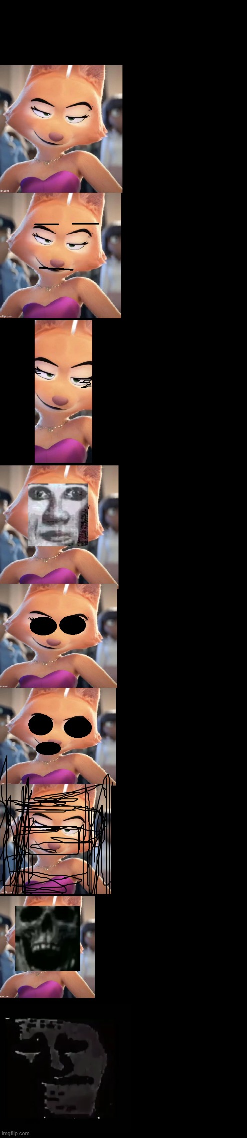 diane foxington becoming uncanny | image tagged in diane fox becoming uncanny | made w/ Imgflip meme maker