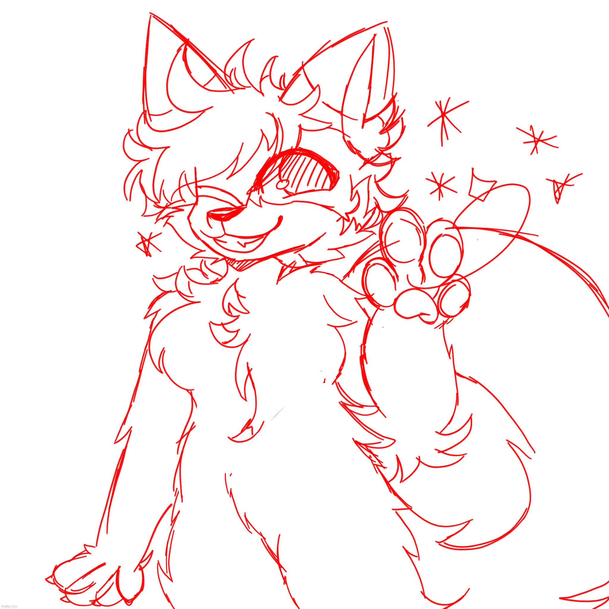 A Wip for a fursona request | made w/ Imgflip meme maker