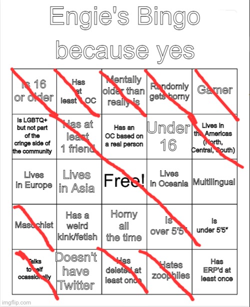 watch me do my own bingo | image tagged in engie's bingo | made w/ Imgflip meme maker