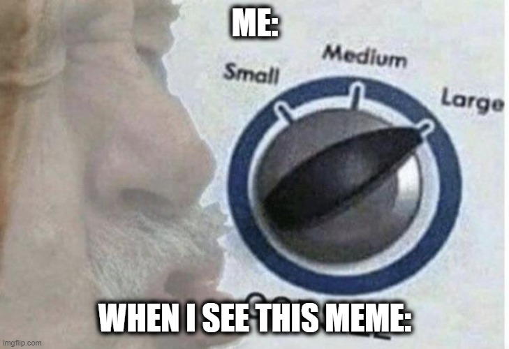 Oof size large | ME: WHEN I SEE THIS MEME: | image tagged in oof size large | made w/ Imgflip meme maker