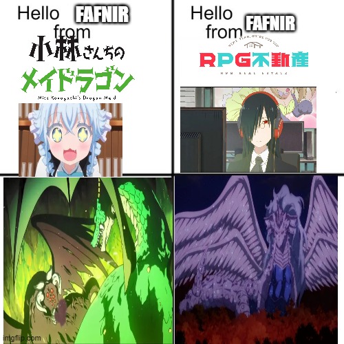 Hello Fafnir | FAFNIR; FAFNIR | image tagged in hello person from | made w/ Imgflip meme maker