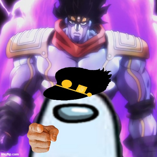 amogus has star platinum | image tagged in amogus | made w/ Imgflip meme maker