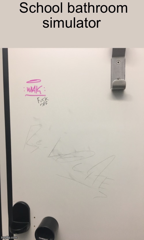 School bathroom simulator | image tagged in school bathroom | made w/ Imgflip meme maker