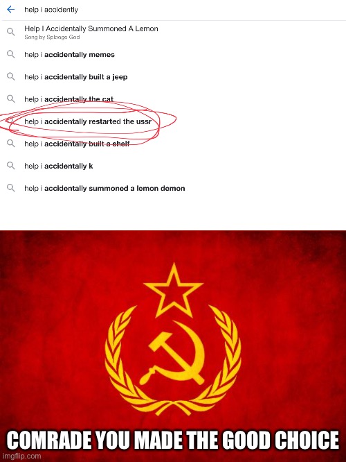 In Soviet Russia | COMRADE YOU MADE THE GOOD CHOICE | image tagged in in soviet russia | made w/ Imgflip meme maker