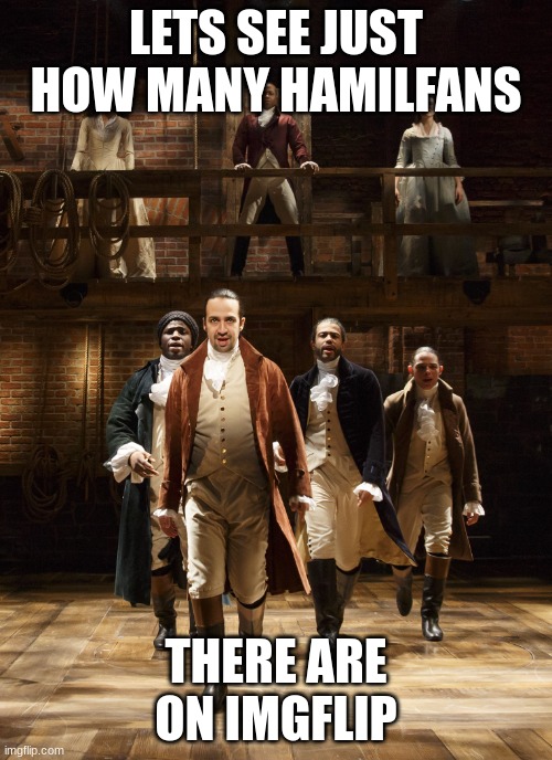 there are barely any in the hamilton stream |  LETS SEE JUST HOW MANY HAMILFANS; THERE ARE ON IMGFLIP | image tagged in hamilton | made w/ Imgflip meme maker