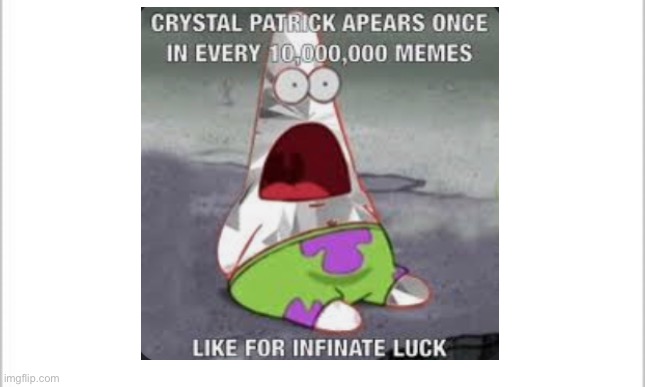 Crystal Patrick | image tagged in spongebob | made w/ Imgflip meme maker