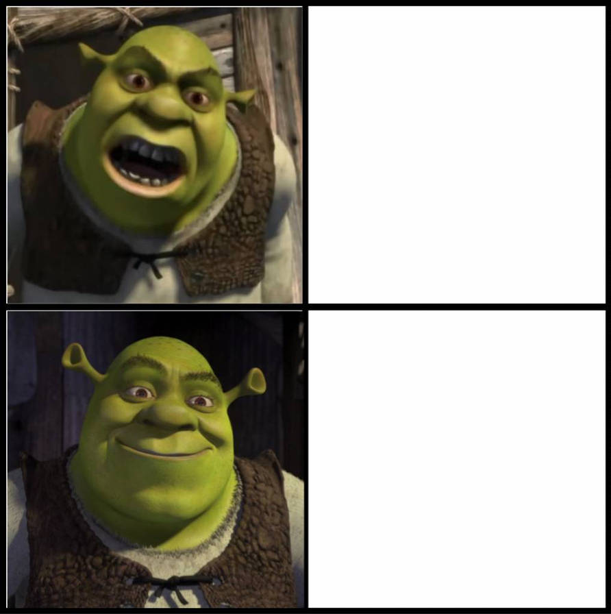High Quality Shrek Angry Blank Meme Template