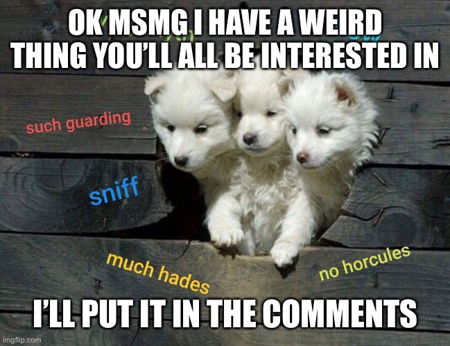 It’s really funny tho | OK MSMG I HAVE A WEIRD THING YOU’LL ALL BE INTERESTED IN; I’LL PUT IT IN THE COMMENTS | made w/ Imgflip meme maker