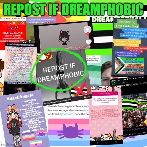 REPOST | REPOST IF DREAMPHOBIC | made w/ Imgflip meme maker