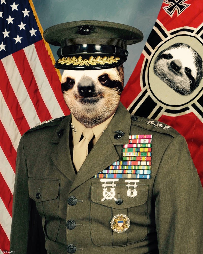 General sloth | image tagged in general sloth | made w/ Imgflip meme maker