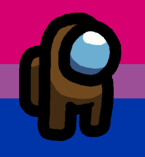 Bisexual Brown Mini Crewmate Blank Meme Template