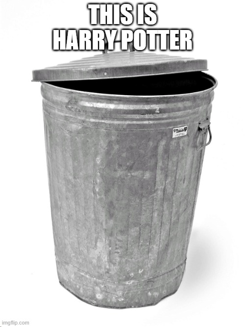 Trash Can | THIS IS HARRY POTTER | image tagged in trash can,memes | made w/ Imgflip meme maker