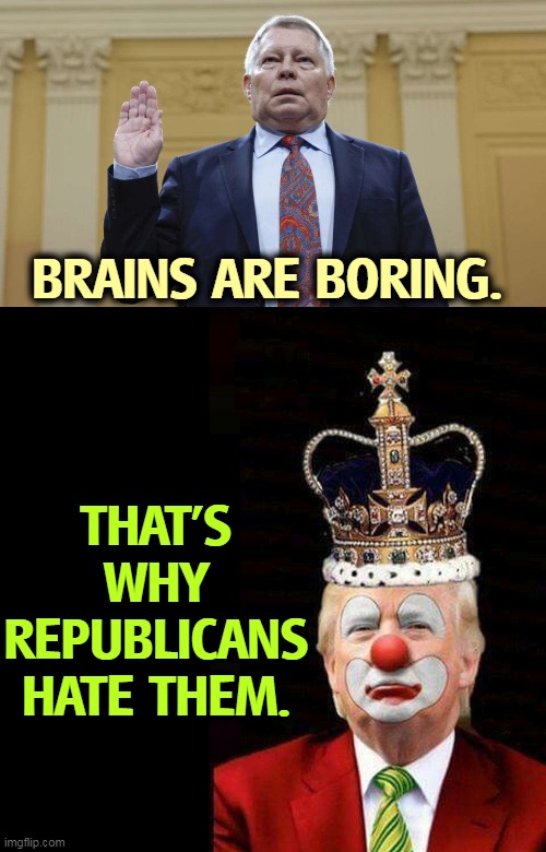 BRAINS ARE BORING. THAT'S WHY REPUBLICANS HATE THEM. | image tagged in republicans,hate,brains,trump,idiot | made w/ Imgflip meme maker