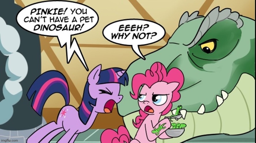 Link to template in comments | image tagged in pinkie dinosaur | made w/ Imgflip meme maker