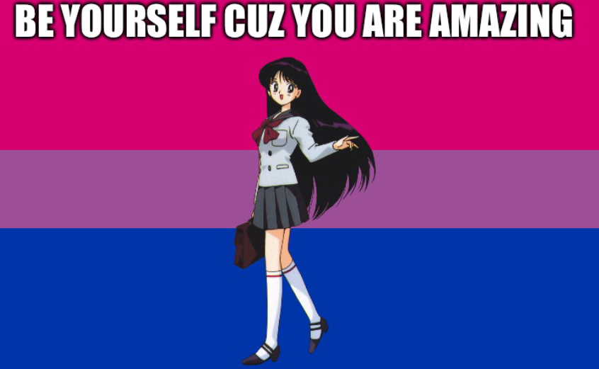 High Quality Bisexual Sailor Mars Blank Meme Template