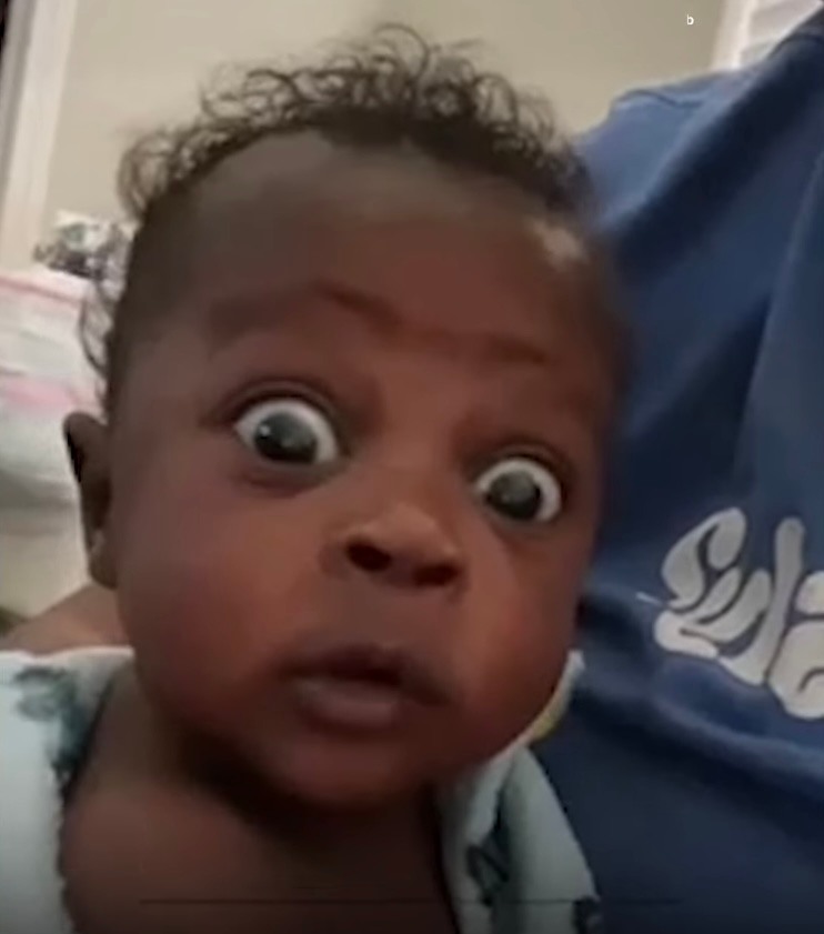 High Quality surprised baby Blank Meme Template