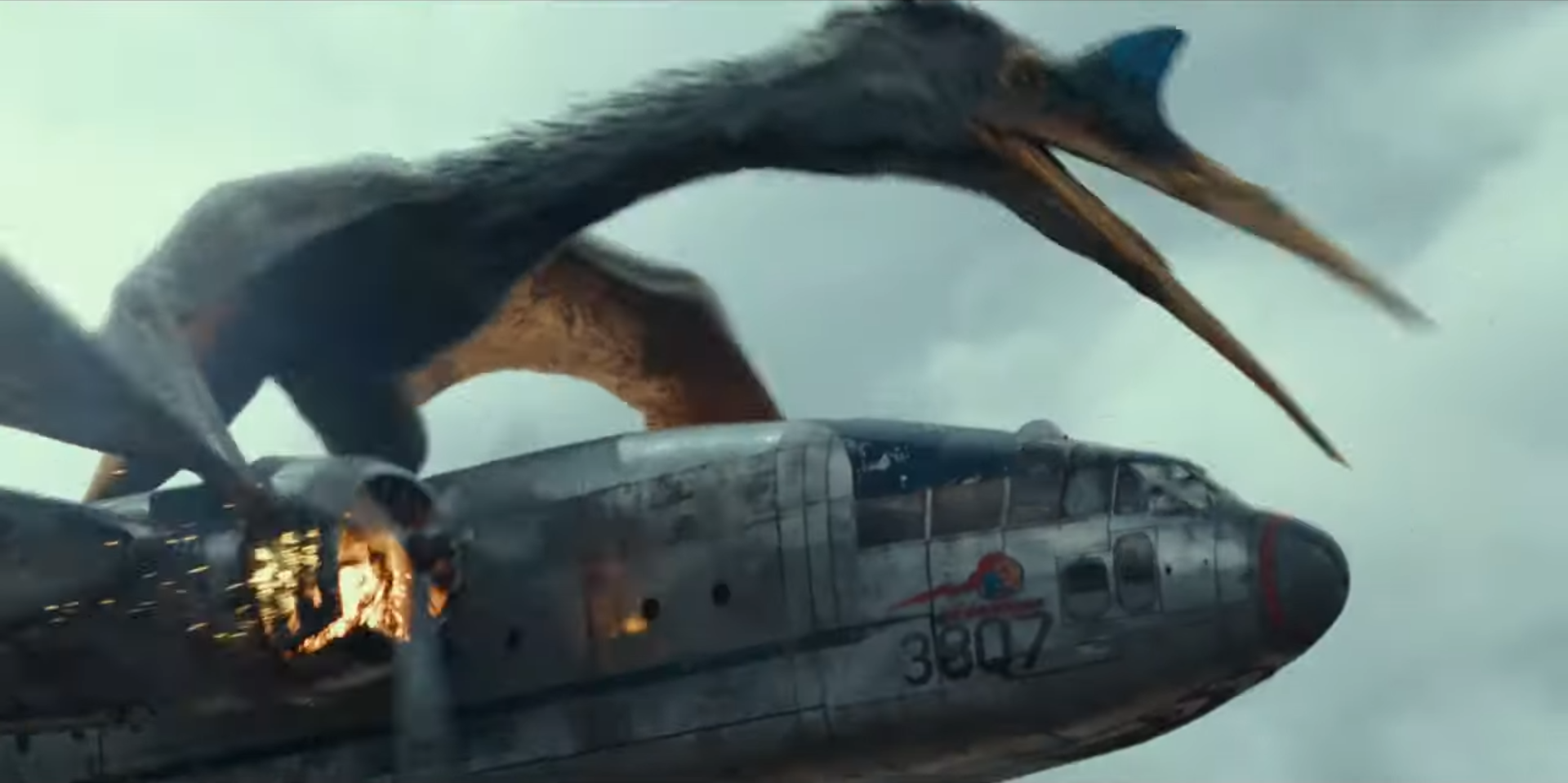 Quetzalcoatlus attacking plane Blank Meme Template