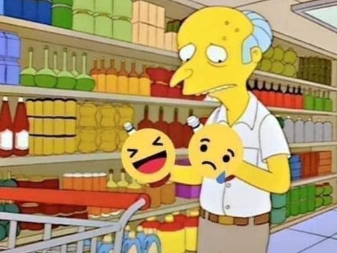High Quality Mr. Burns happy/sad reacts Blank Meme Template