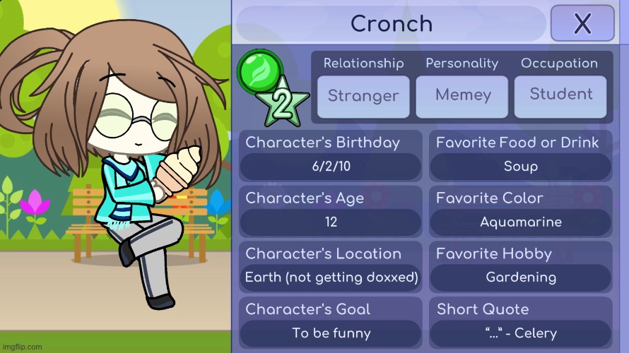 Just installed Gacha and tried making my own OC!! Like it? :D | made w/ Imgflip meme maker