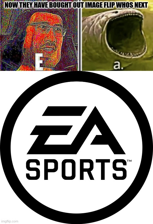EA imgflip to the memes | NOW THEY HAVE BOUGHT OUT IMAGE FLIP WHOS NEXT | image tagged in funny | made w/ Imgflip meme maker