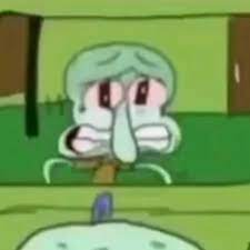 High Quality squidward crying Blank Meme Template