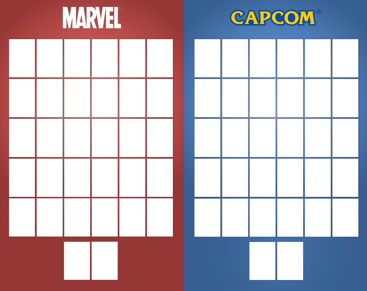 High Quality Grandbull's Marvel vs. Capcom Roster Blank Meme Template