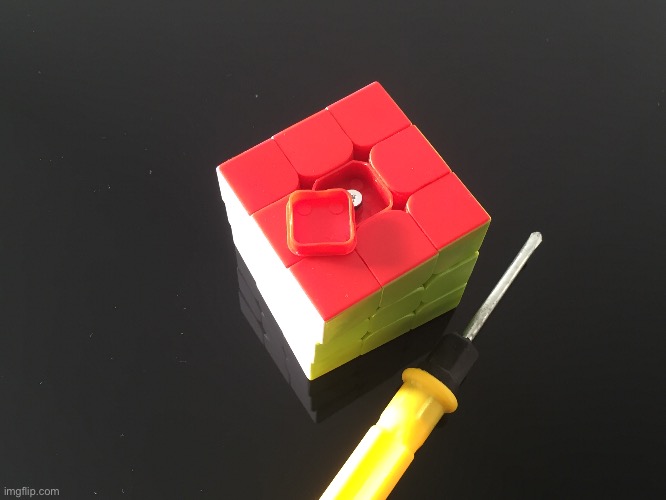 going to destroy my cube jk just gonna fix it a bit | made w/ Imgflip meme maker
