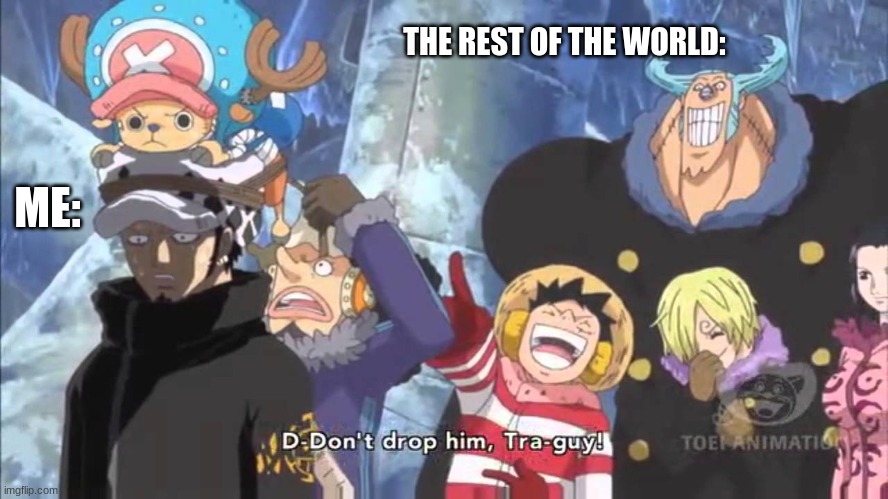 never being so humiliated in my life | THE REST OF THE WORLD:; ME: | image tagged in one piece | made w/ Imgflip meme maker