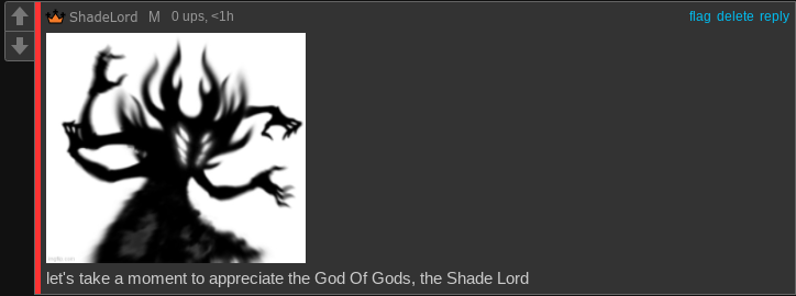 take a moment to appreciate the god of gods. the shade lord Blank Meme Template