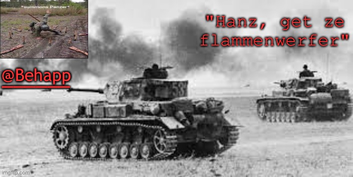 High Quality Behapp's Panzer temp Blank Meme Template