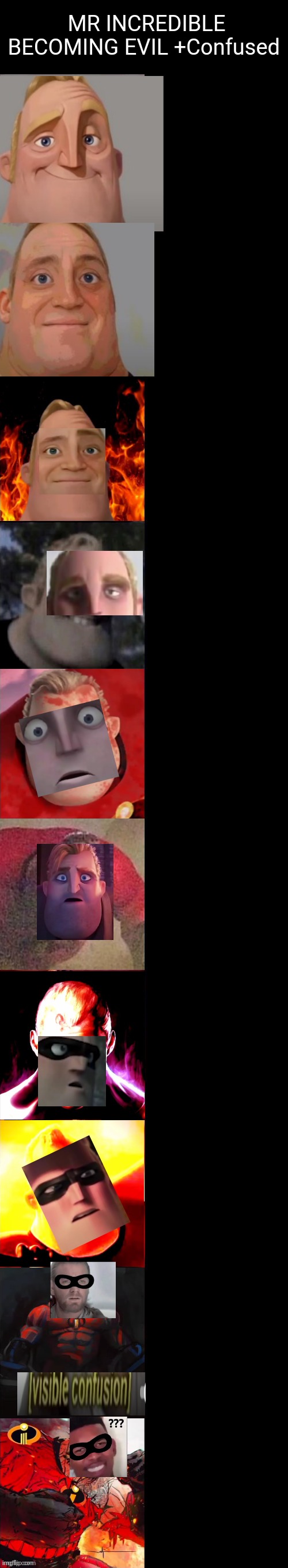 You Killed People You Forgor Why? | MR INCREDIBLE BECOMING EVIL +Confused | image tagged in mr incredible becoming evil | made w/ Imgflip meme maker